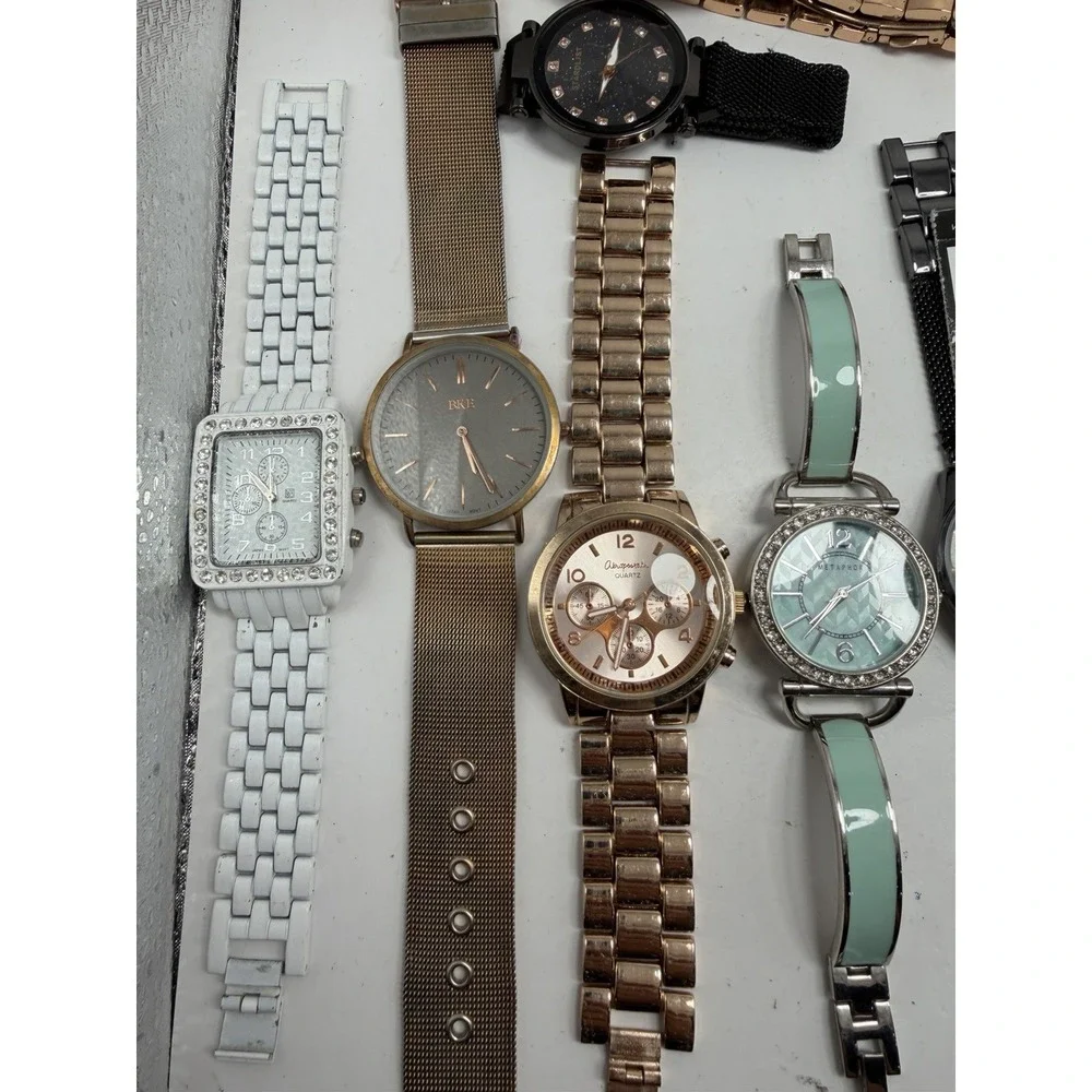 Mixed Brands Ladies Watches ALL‎ METAL Lot Of 25 For Parts Repair